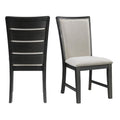 Black Slat Back Side Chair Set F1575