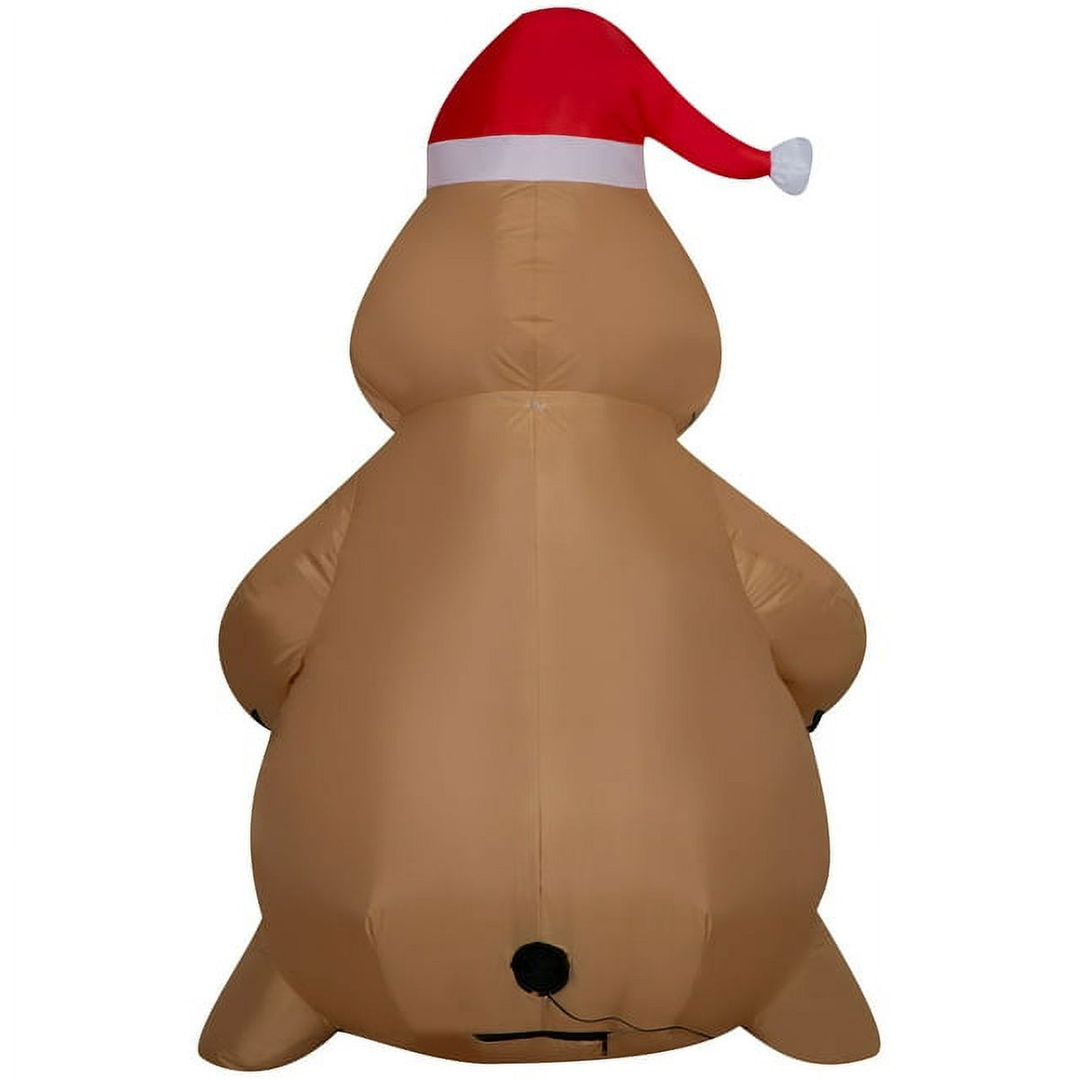 5 Foot Brown Burlap Inflatables Christmas Stocking O88406