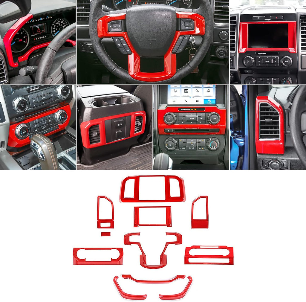 Carbon Fiber ABS Center Console Dashboard Trim Cover Kit U666