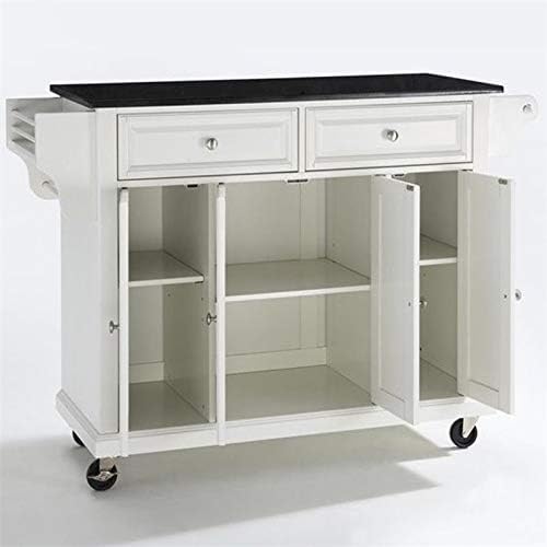 White Granite Top Kitchen Cart J376567