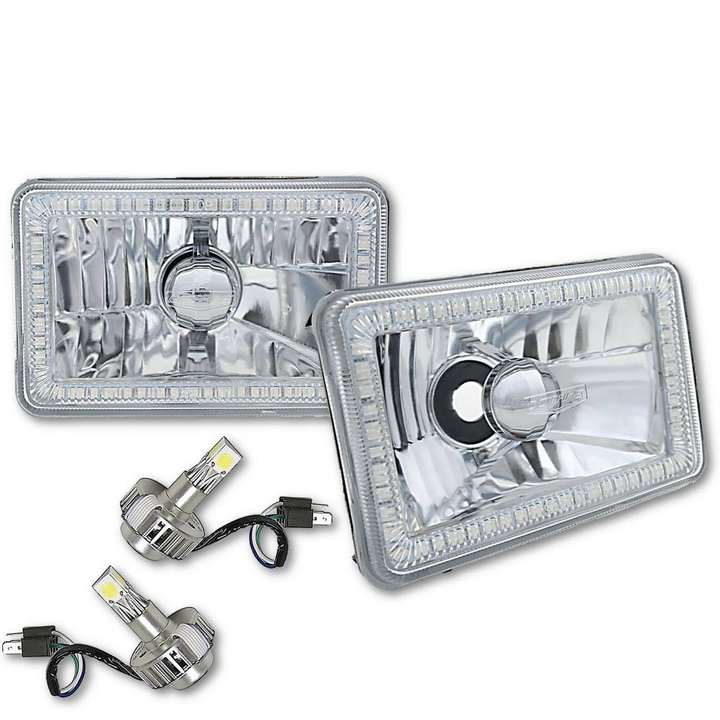 Purple SMD Halo Glass Headlight LED Light Bulb Pair H235