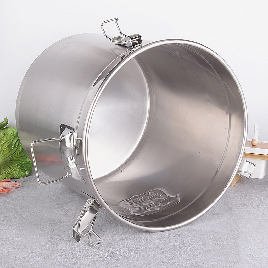 Stainless Steel Airtight Food Storage Container with Lid and Locking Clamp 6L U47831