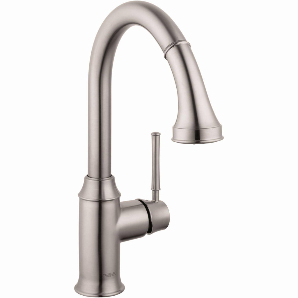 Steel Optik 2-Spray HighArc Pull-Down Kitchen Faucet M257328