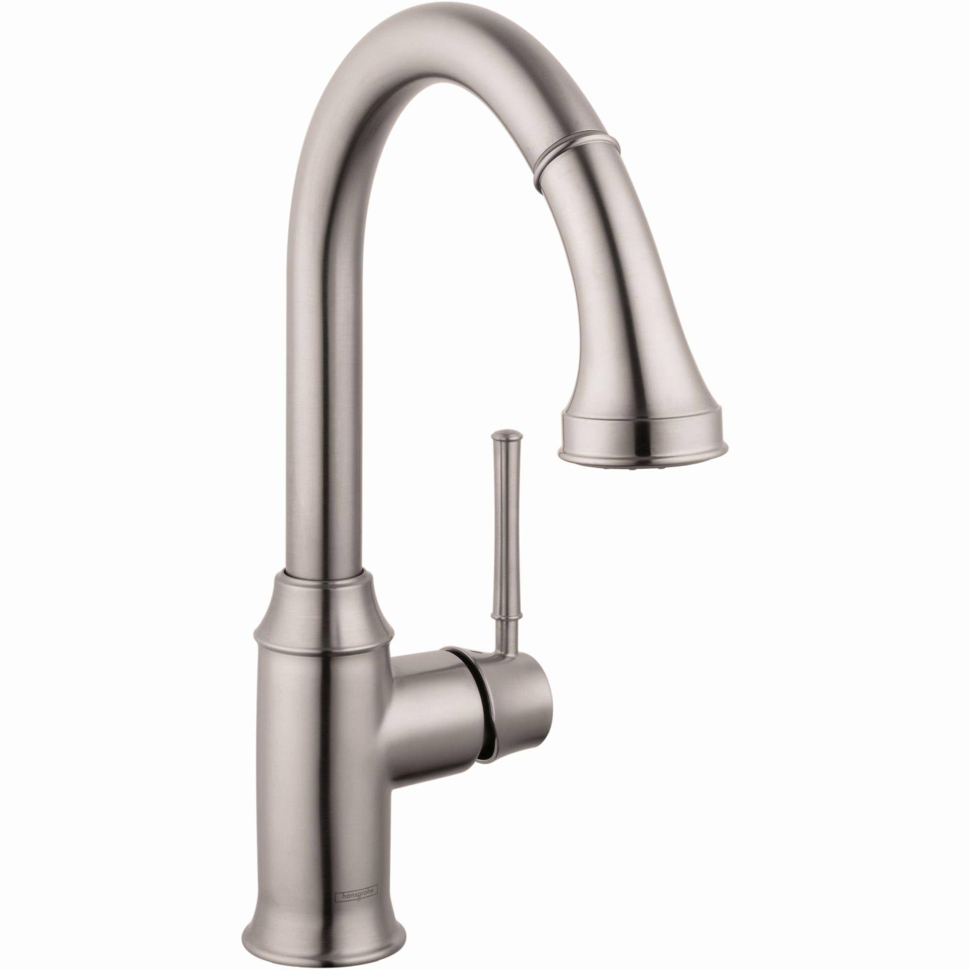 Steel Optik 2-Spray HighArc Pull-Down Kitchen Faucet M257328