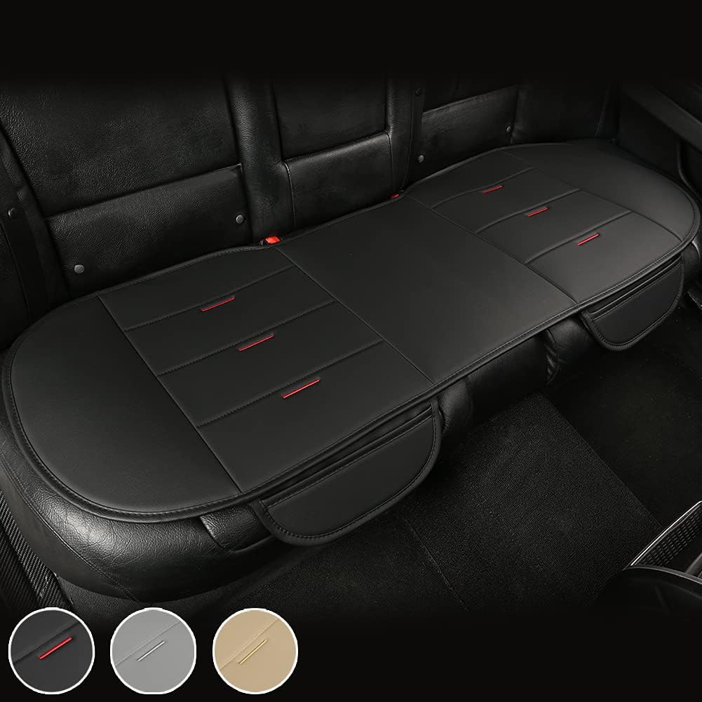 Beige PU Leather Rear Seat Cover D900