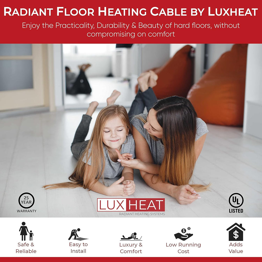 Electric Radiant Floor Heating Cable Set with Programmable Thermostat I6324
