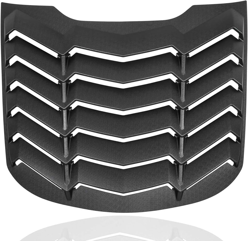Matte Black Rear and Side Window Louvers Sun Shade Cover for Ford Mustang 2015-2020 Complete Set N4242
