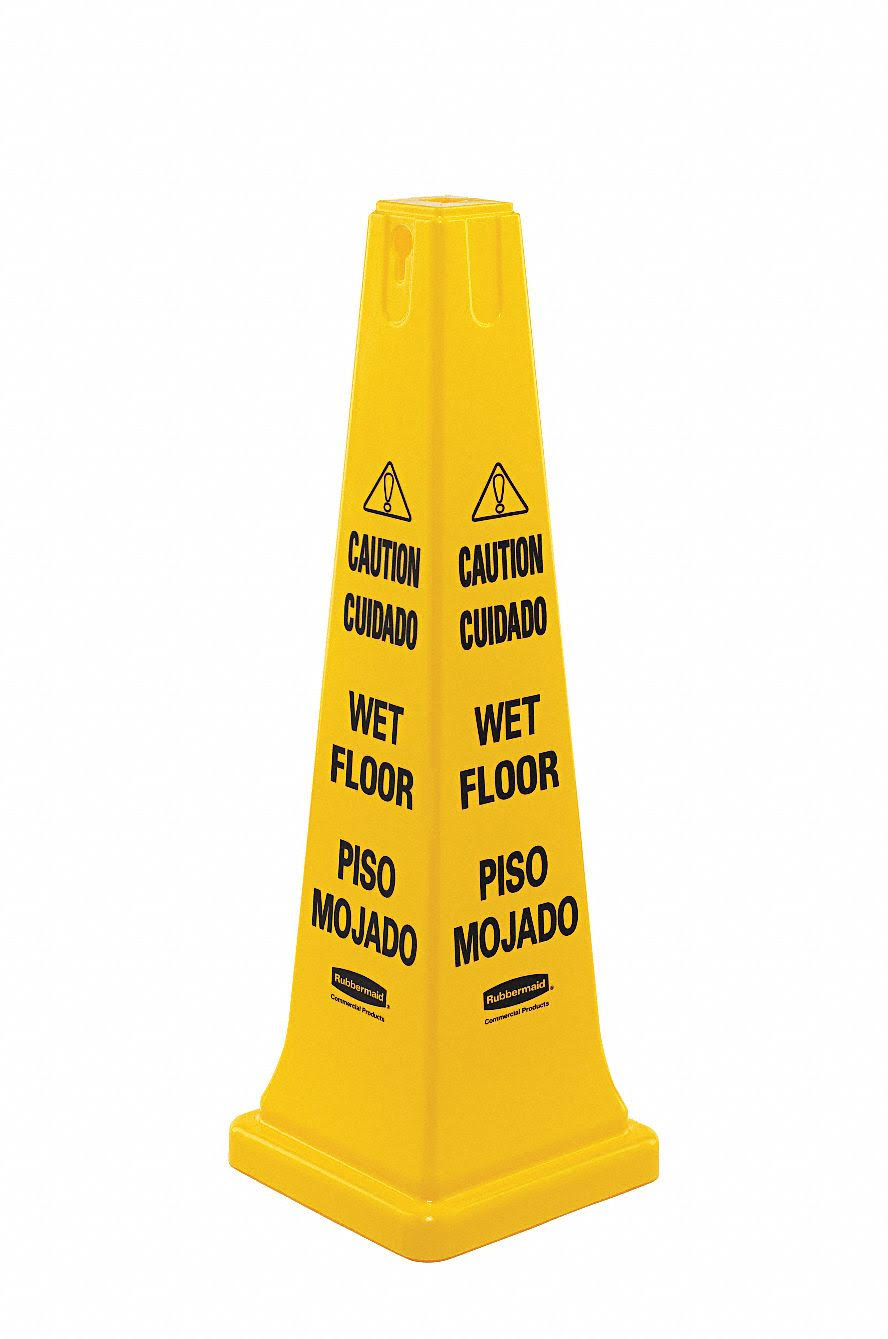 Wet Floor Yellow Safety Cone Q840689