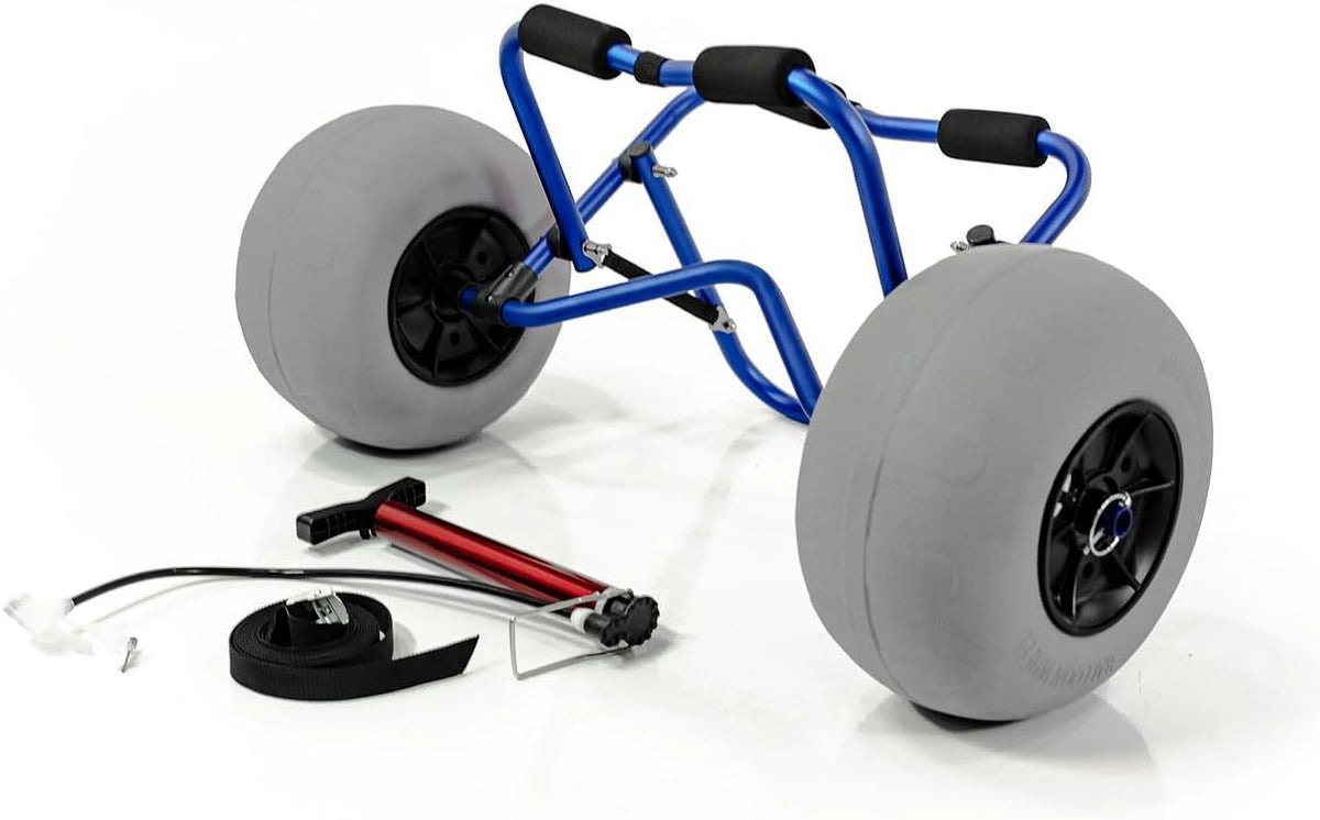 Blue Heavy Duty Kayak Carrier Cart with Pump & Strap Y47631