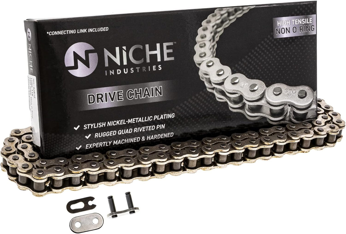 Drive Sprocket Chain Combo Front 14 Rear 47 Tooth 428HZ Standard 122 Links Pack of 2 A459